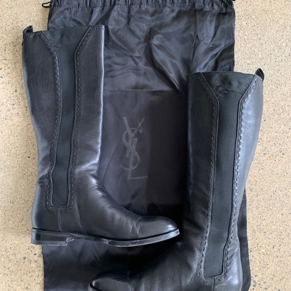 Yves Saint Laurent Black Boots - Picture 3 of 6